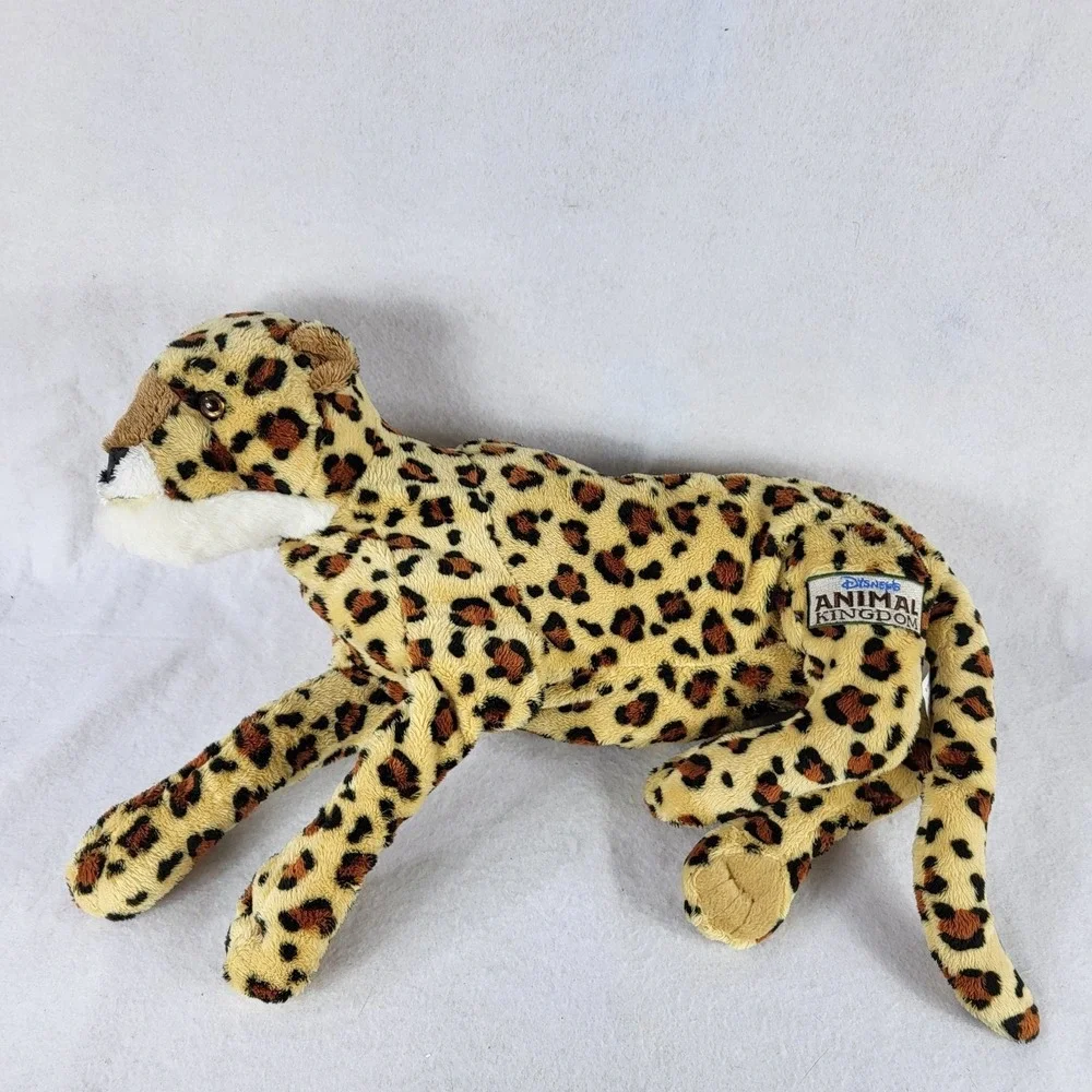 Disney Animal Kingdom Large Leopard Jaguar Big Cat Plush Laying Down 17